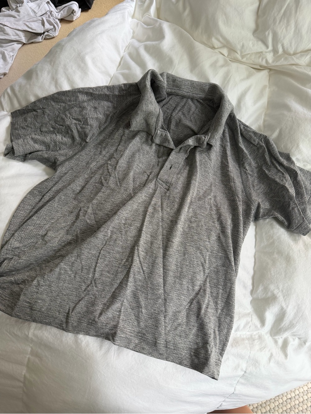 lululemon athletica Short Sleeve Polo in Heather Gray